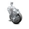 Service Caster 4 Inch Thermoplastic Rubber Wheel Swivel 1/2 Inch Threaded Stem Caster with Brake SCC-TS20S414-TPRB-TLB-121315 - alternate 1